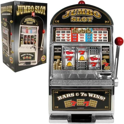 Slot Machine - Las Vegas Game with Casino Sounds, Flashing Lights, and Chrome Tr - Image 1 of 4