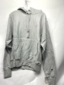 Champion Reverse Weave Men's L Grey Cotton Blend Hooded Sweatshirt Hoodie (D4) - Picture 1 of 7