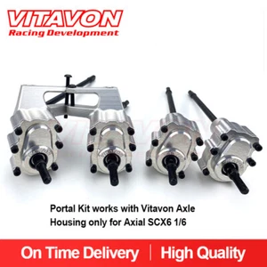 Vitavon Portal Kit works with Vitavon Axle Housing Only for Axial SCX6 1/6 Silve - Picture 1 of 7
