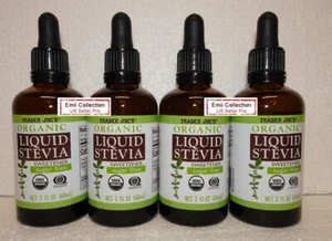 Trader Joe’s Organic Liquid Stevia Sweetener Sugar Free 2fl oz 60ml (4 Bottles) - Picture 1 of 2