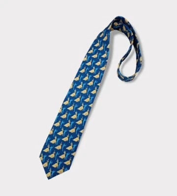 Corbata de seda de lujo Bally Blue Dancers ITALIA  Foto 1 de 3