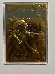 2001 Dynamic Forces & Top Cow - FATHOM #0 CARTA ORO 23 CARATI Michael Turner certificato di autenticità - Foto 1 di 7