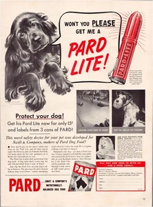 Print Ad Pard Dog Food 1940 Golden Retriever Full Page Magazine 10.5"x13.5" - Picture 1 of 1