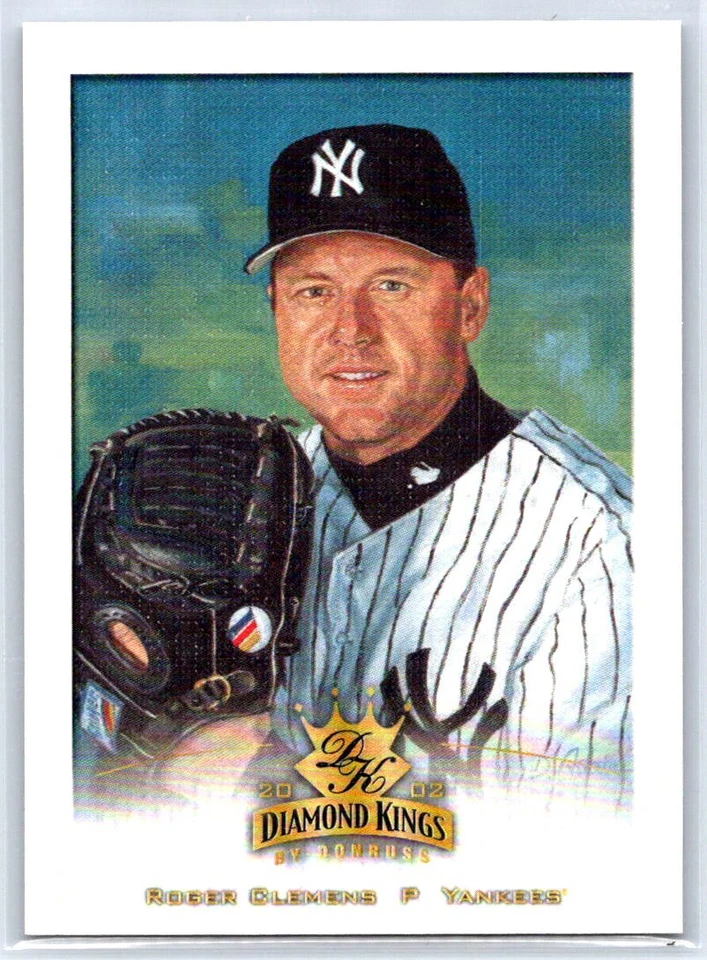 2002 Diamond Kings #029 Roger Clemens Sample Gold Logo Front Silver Stamp Back - Image 1 of 2
