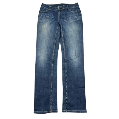 Pantalones de mezclilla Simply Vera Wang 00s tiro bajo pierna recta lavado oscuro para mujer 6 Foto 1 de 4