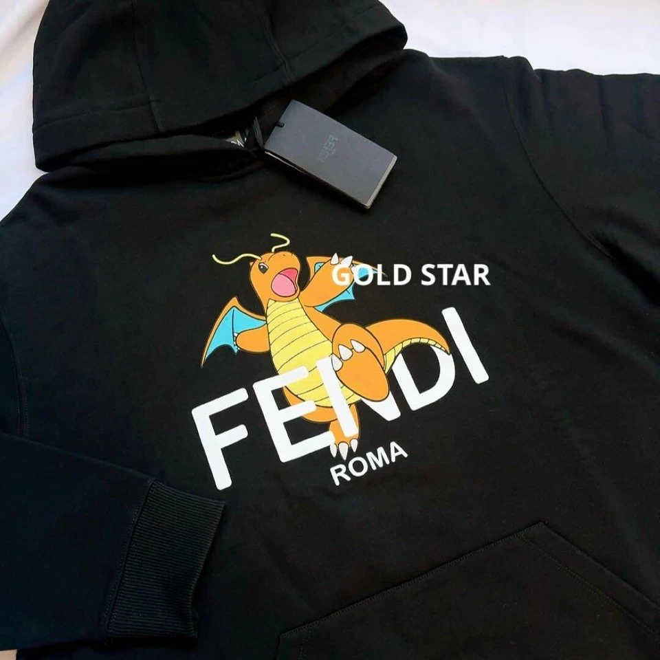 FENDI FS9627 Men's FRGMT Hiroshi Fujiwara 24Ss Pokemon Dragonite Size XS