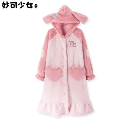 Lindo My Melody Cos Pijama Albornoz con Capucha Camisón Invierno Largo Franela Vestido Foto 1 de 4