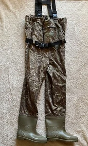 Foxelli Outdoor Gear Camo 2-Ply Nylon/PVC Waterproof Waders Boot Size 13 - Picture 1 of 17