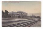 1913 LIVINGSTON MONTANA NORTHERN PACIFIC RAILROAD DEPOT STATION POSTCARD MT OLD