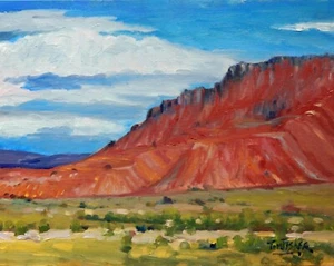 Southwest mountain desert prarie Impressionism Landscape Original Oil Painting - Picture 1 of 4