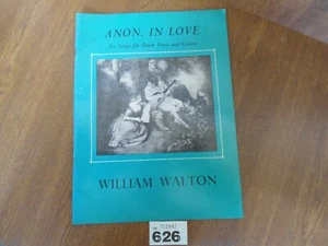 WILLIAM WALTON - Anon. in Love for Voice & Guitar - Oxford Uni. Press Score - Picture 1 of 11