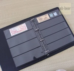 High-grade Stamp Collection Album Book Holder 20 Sheets Black Pages New F&S - Picture 1 of 9