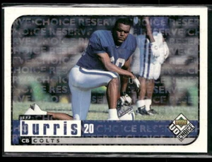 Jeff Burris 1998 UD Choice #346 Choice Reserve Indianapolis Colts - Bild 1 von 2