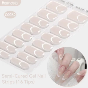 Tiras de uñas de gel Harunouta deslizantes adhesivo impermeable cubierta completa pegatinas de gel - Imagen 1 de 32