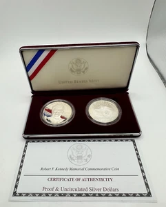 1998 Robert F . Kennedy Memorial Commemorative Silver Proof Dollars - Picture 1 of 5