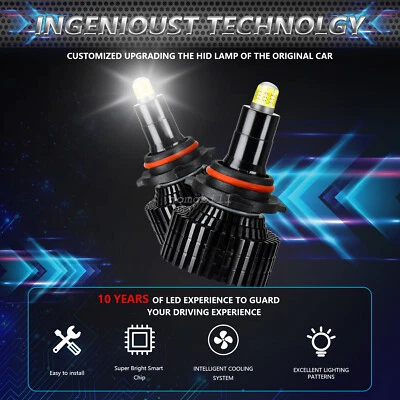 360° 6-Side H11 H1 H7 9005 9006 9012 LED Headlight Light Bulb Hi/Lo Beam 32000Lm - Image 1 of 4