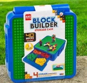 Block Builder Storage Case 40 Blocks &1 Figure Included Xmas Gift BRAND NEW - Picture 1 of 3