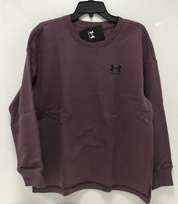 Under Armour Sweatshirt Rival Fleece Oversize Crew Women’s Size Medium Mauve - Image 1 of 3