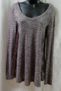 Belle du jour Sweater Size XL NWT Heather Lace Embellish Rayon Blend Long Sleeve - Picture 1 of 12