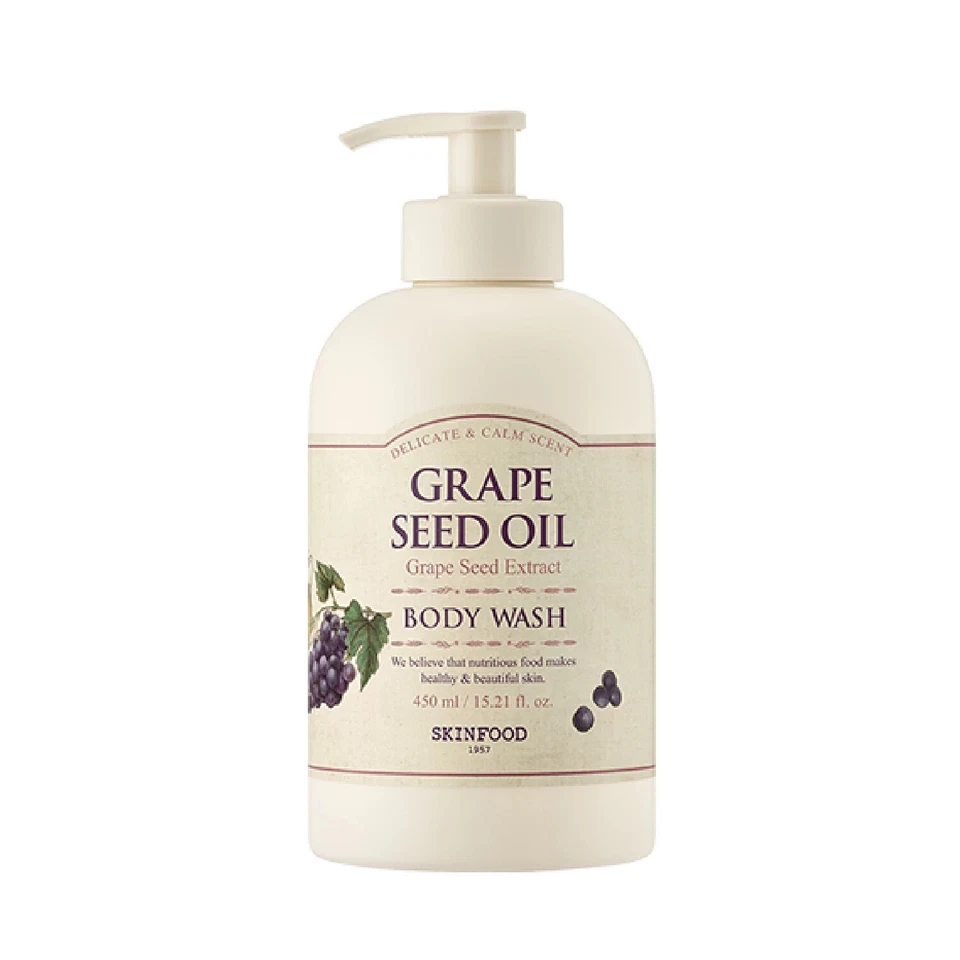 Jabón corporal con aceite de semilla de uva SKINFOOD 450 ml (15,2 oz) / seguimiento Foto 1 de 1