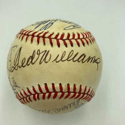 Ted Williams Boston Red Sox Legends Multi Signed American League Baseball JSA - Image 1 of 4