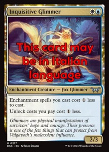 MTG INQUISITIVE GLIMMER FOIL EXC - BARLUME CURIOSO 217 - DSK - MAGIC - Picture 1 of 1