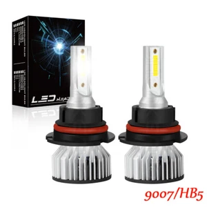 Pair of 9007 HB5 LED headlight bulbs high and low beam for 1997-2004 Ford F-250 - Picture 1 of 14