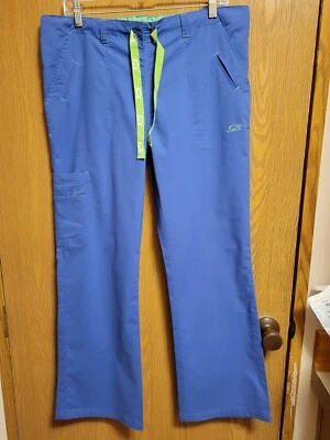 Worn Once, IMMACULATE Blue Bootcut Scrub Pants By Iguana. Sz Small - Image 1 of 4