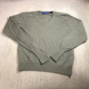 Gieves Hawkes Savile Row Sweater Men’s Medium Cashmere Long Sleeve Green - Picture 1 of 13