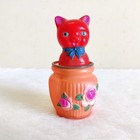 Vintage Original Old Cat Hidden In Pot Celluloid Surprising Baby Toy Japan Toy83