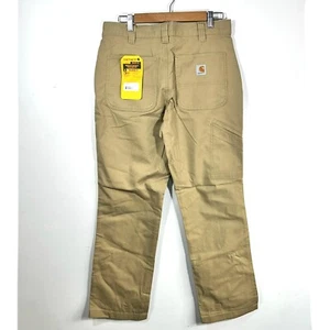 NWT CARHARTT Men's Rugged Flex Relaxed Fit Canvas Work Pants 32x32 Tan BN2291-M - Picture 1 of 5