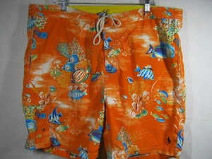 Ralph Lauren Polo Board Shorts Men XXL Swim Trunks Beach Fish Lined Colorful - Picture 1 of 8