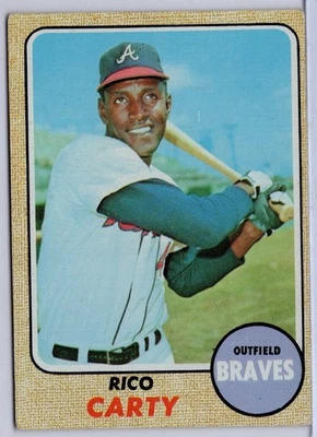 Rico Carty Topps #455 1968 en excelente estado Braves Foto 1 de 2