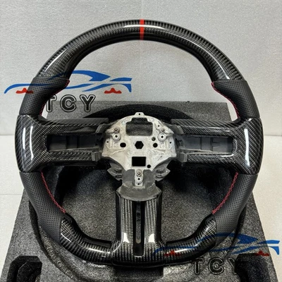 Ajuste para Ford Mustang Shelby GT 2010-2014 con moldura volante de fibra de carbono Foto 1 de 4