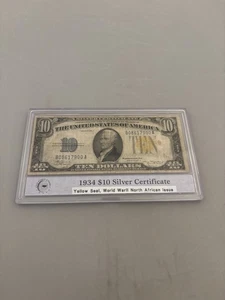 1934 $ 10 Silver Certificate North Africa  - Picture 1 of 2