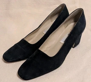 Bagatelle Black Suede Block Heel Women's Size 9.5 N54 - Picture 1 of 6