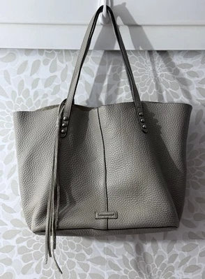 Rebecca Minkoff Darren Large Unlined Studded Pebbled Leather Fringe Tote Bag - Image 1 of 4