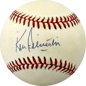 Ken Silvestri Signed Autographed Official NL Baseball PSA - Picture 1 of 2