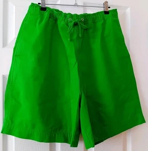 Boden Men 100% Cotton Shorts Green Drawstring Sz:M Coastal Beach Travel GC - Picture 1 of 10