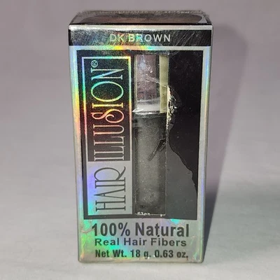 Real Hair Building Fibers HAIR ILLUSION Instant Hair Loss Recovery Drk Brown 18g - Image 1 of 4