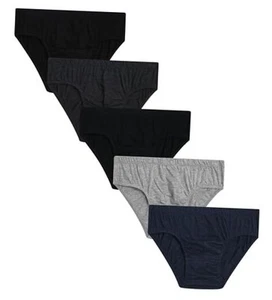 Low Rise 5 Pack Tag Free Soft Cotton Stretch Mens Underwear with Supportive - Picture 1 of 8