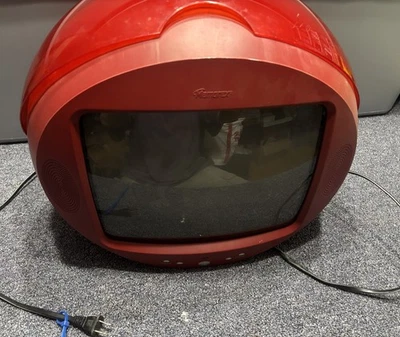 Memorex MSP-TV1300 Red Sphere Ball 13" CRT TV Retro WORKING Videoball No Remote - Image 1 of 4