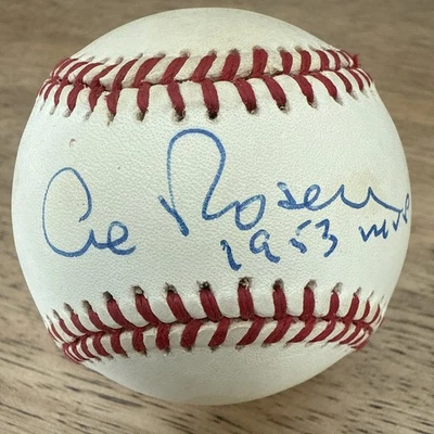 Béisbol autografiado de Al Rosen inscrito con MVP de 1953 Foto 1 de 4