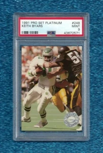 1991 PRO SET PLATINUM #248 KIETH BYARS PSA 9 MINT POP 1 EAGLES - Picture 1 of 1
