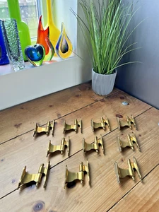 1 ANTIQUE VINTAGE HEAVY GAUGE BRASS OLIVE KNUCKLE FURNITURE CABINET DOOR HINGE - Picture 1 of 16
