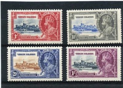 (7044) SELLOS ISLAS VÍRGENES #69 - 72 "EMISIÓN JUBILEO DE PLATA" COMO NUEVA BISAGRA DE LUZ Foto 1 de 2