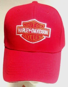 Gorra/sombrero Harley Davidson, rojo, tamaño ajustable. - Imagen 1 de 12