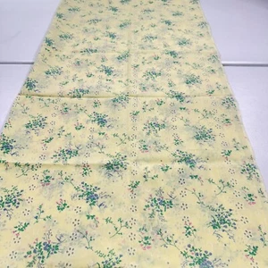 vintage fabric yellow small flowers cotton 45x140 3.8 yards - Picture 1 of 8