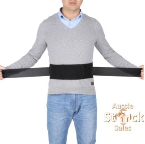 ADJUSTABLE DOUBLE PULL BIO MAGNETIC LUMBAR & LOWER BACK SUPPORT BELT BRACE STRAP - Picture 1 of 11