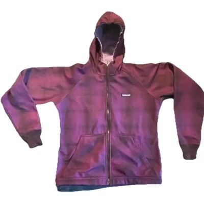 Chaqueta Patagonia Vintage Mujer Talla Mediana Fucsia Cuadros con Capucha Ligera Foto 1 de 4